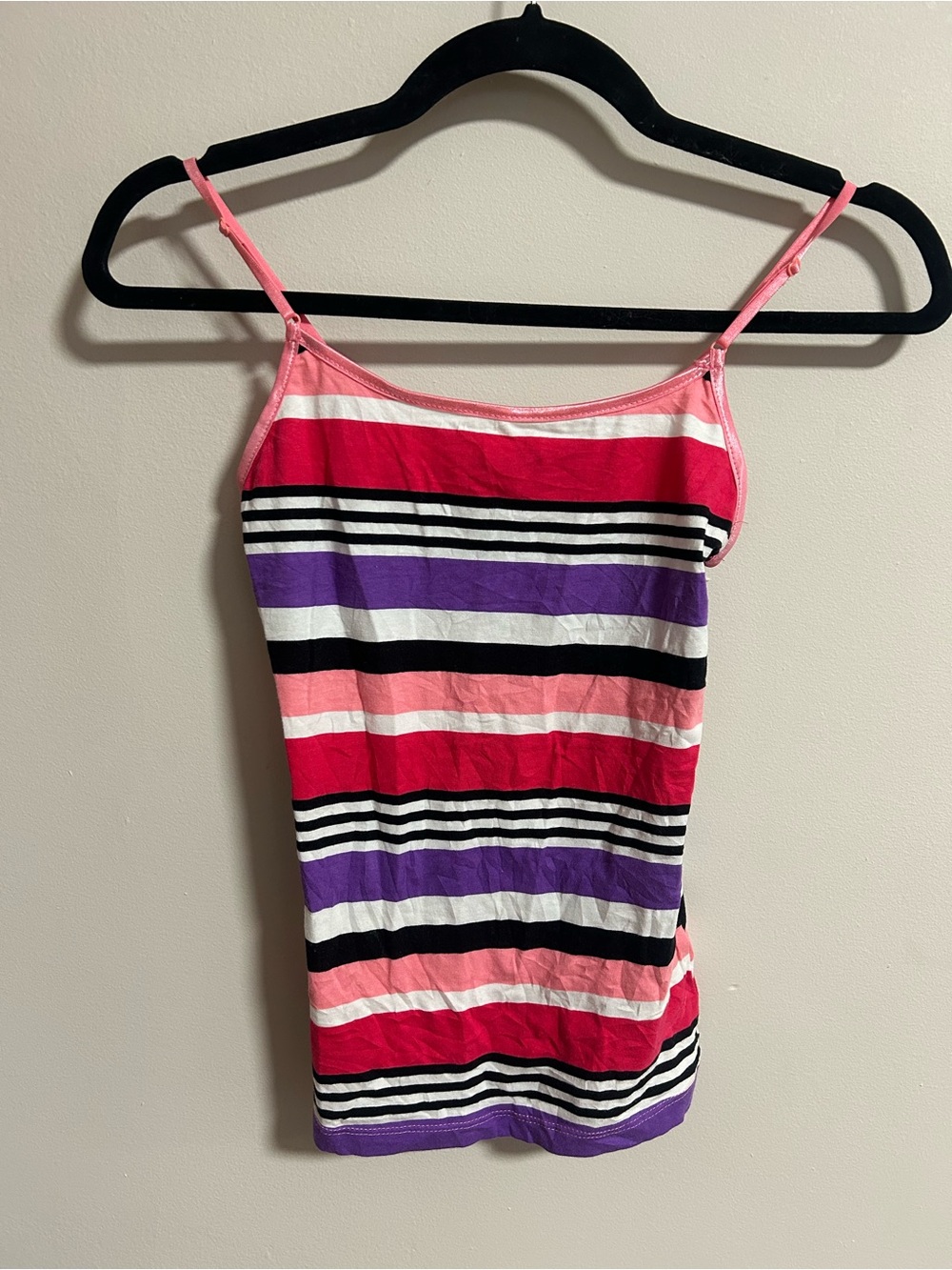 Striped Pink Purple Black Tank Top